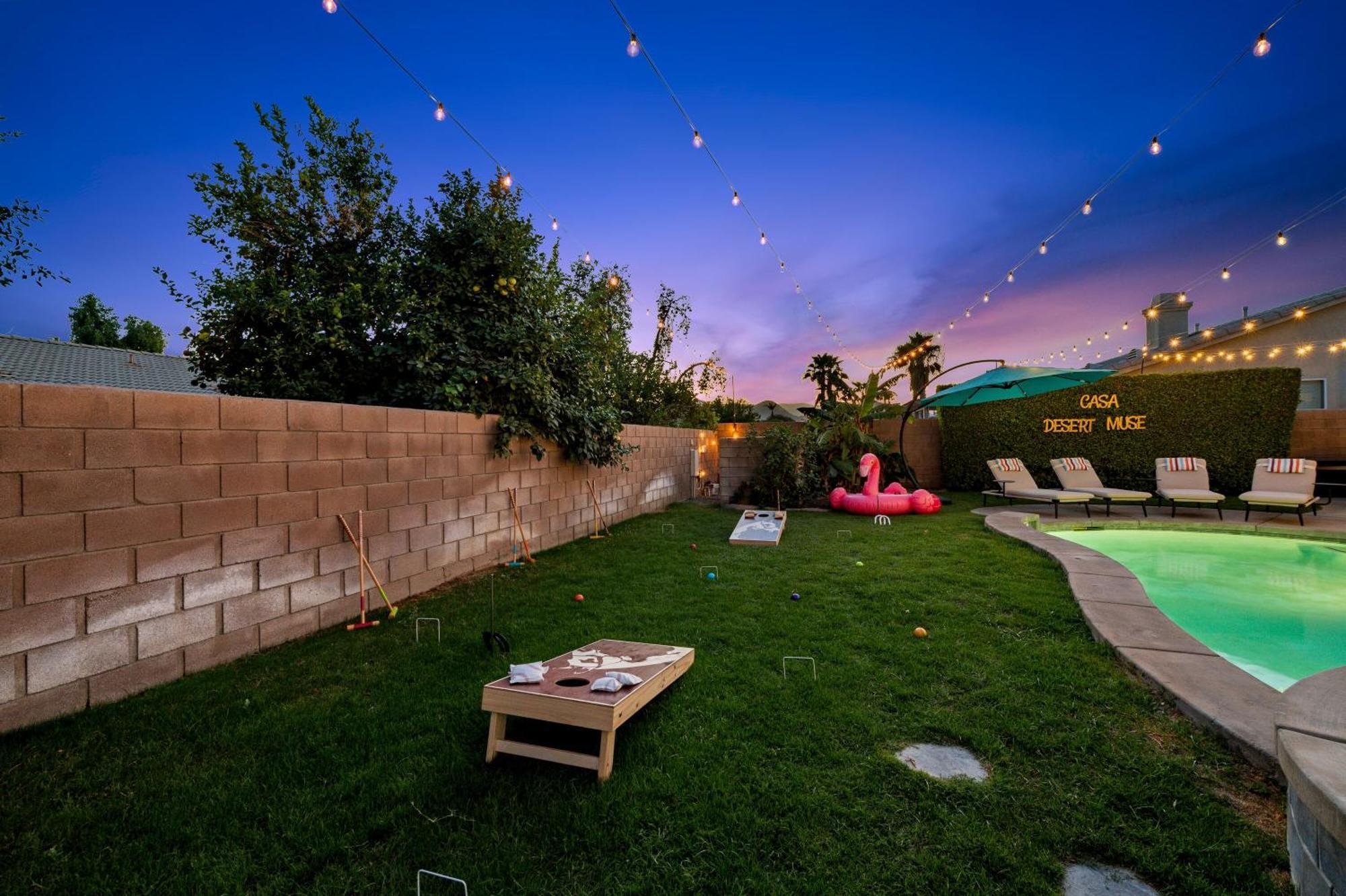 Casa Desert Muse With Heated Pool Spa Firepit Mini Golf And Games Indio Exterior foto