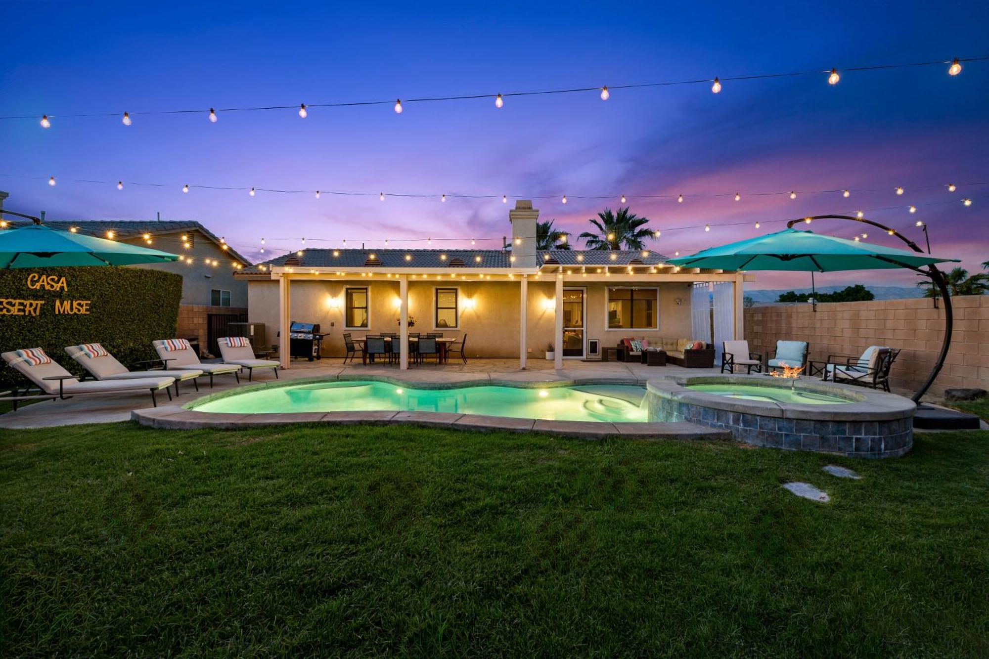 Casa Desert Muse With Heated Pool Spa Firepit Mini Golf And Games Indio Exterior foto
